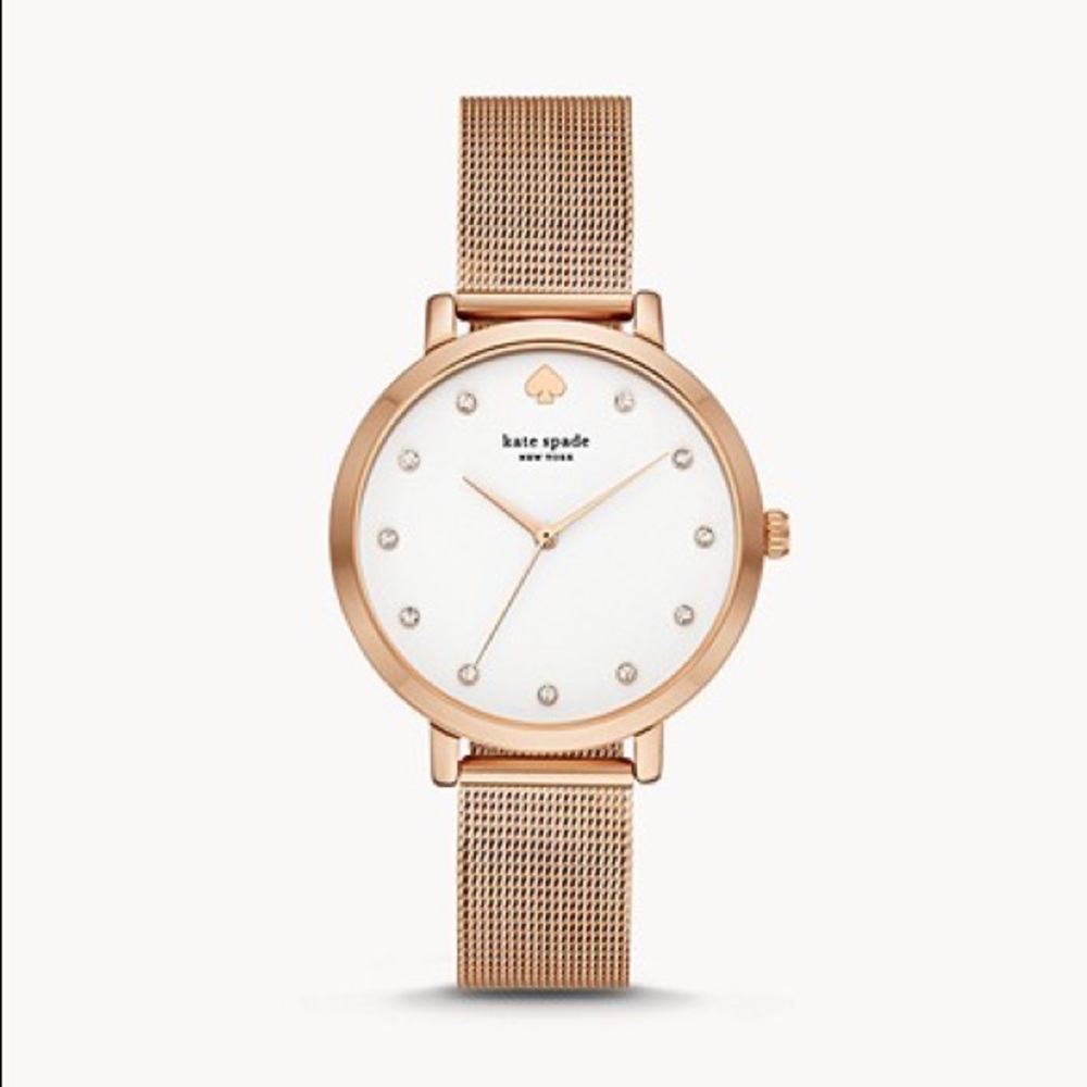 NWT Kate Spade mesh bracelet rosegold tone watch - Picture 1 of 4